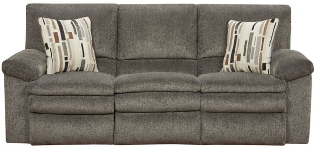 American Wholesale Furniture Tosh Pewter Manual Reclining Sofa-0