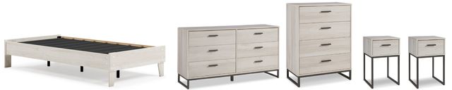 Signature Design by Ashley® Socalle 5-Piece Natural Twin Platform Bed Set-0
