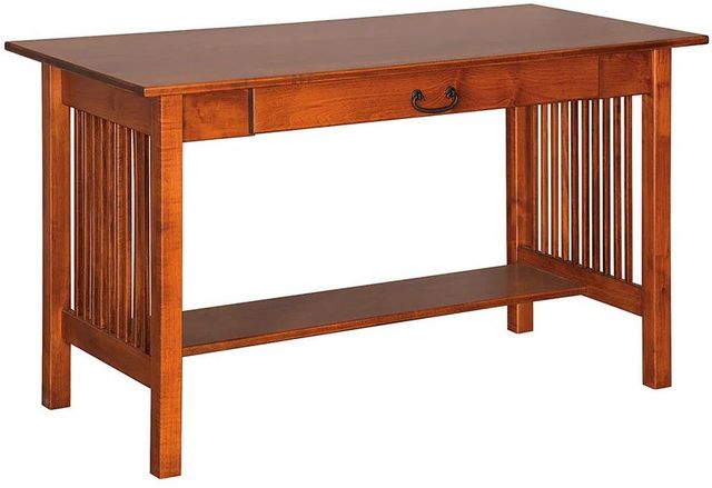 Country Classic Collection Customizable Mission Library Desk with Keyboard Drawer-1