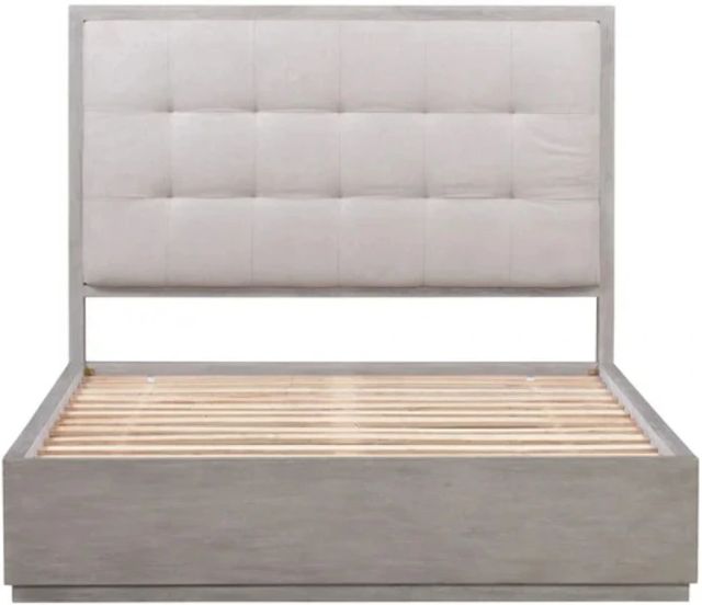 Modus Furniture Oxford Mineral Queen Upholstered Platform Bed-3