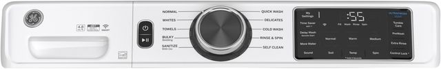 GE® 4.8 Cu. Ft. White Smart Front Load Washer-2