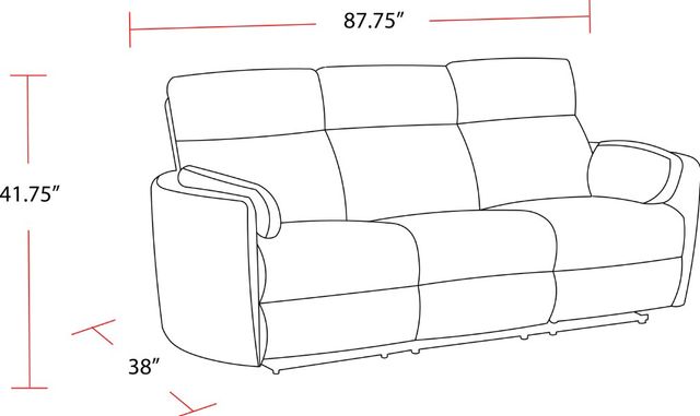 Parker House® Radius Mega Gray Power Reclining Sofa-3