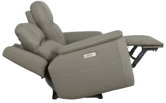 Flexsteel® Sawyer Gray Leather Power Reclining Loveseat with Power Headrest and Lumbar-1