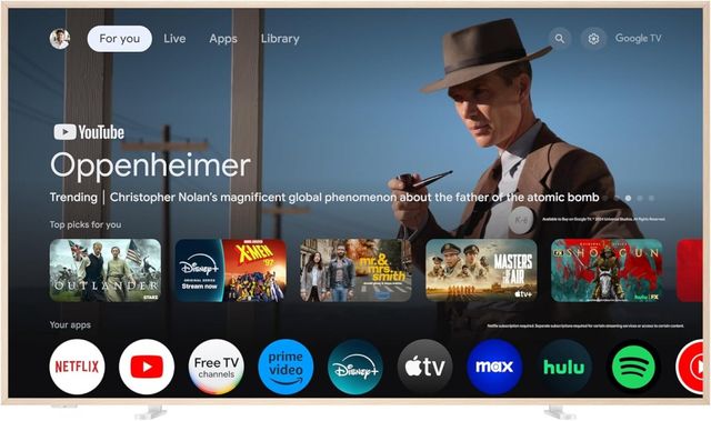 TCL A300W 75" Off-White Framed HDR NXTVISION QLED 4K UHD Smart TV-1
