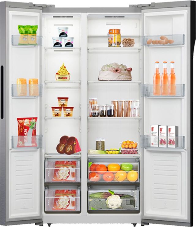 Avanti® 33" 15.6  Cu. Ft. Stainless Steel Counter Depth Side-by-Side Refrigerator-1