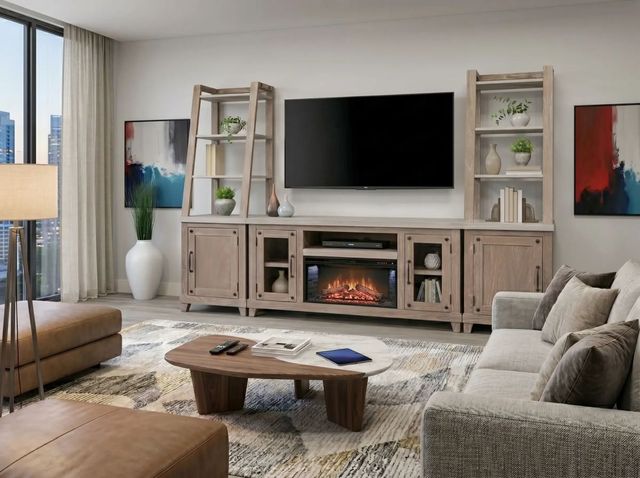 Sunny Designs™ Vivian Light Gray/Wheat 64" Console-1