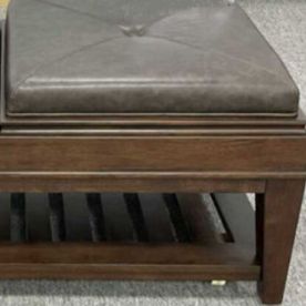 Hammary® Hidden Treasures Brown Tray Ottoman Coffee Table-1