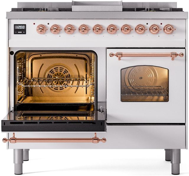 Ilve® Nostalgie II Series 40" White Pro Style Dual Fuel Range-2