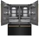 ZLINE Autograph Edition 60" 32.2 Cu. Ft. Black Stainless Steel Built In French Door Refrigerator with Champagne Bronze Accents-1