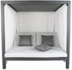 CabanaCoast® Customizable Muse Aluminum Outdoor Cabana Daybed Sling Roof with 3 Curtain-1