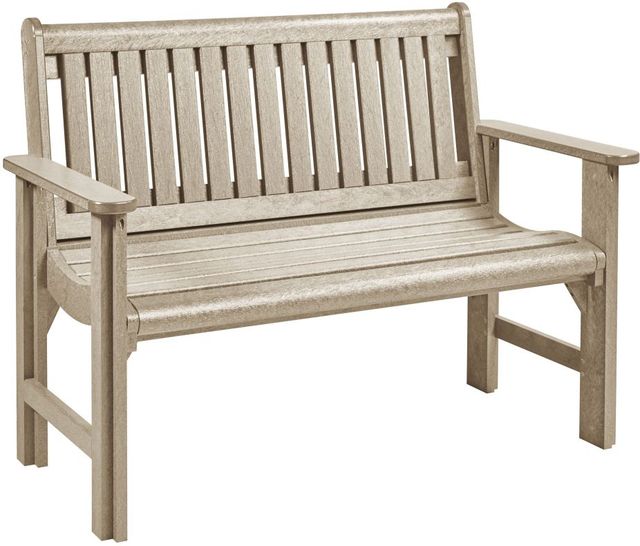 C.R. Plastics Generation Line Beige Garden Bench-0