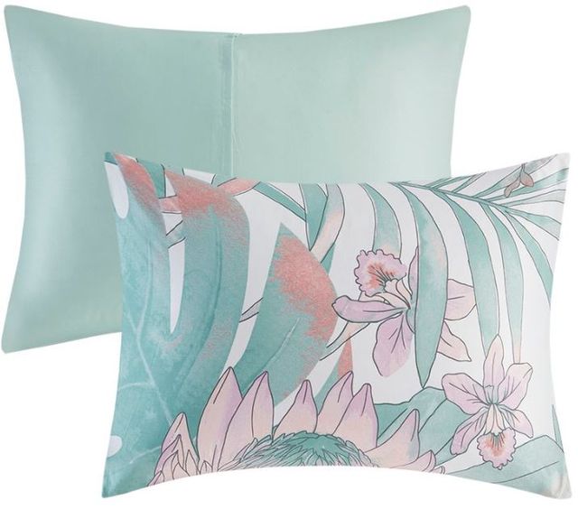 Olliix by Madison Park Keilani 8 Piece Aqua King Cotton Printed Comforter Set-1