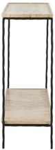 Currey & Company Boyles Travertine Console Table with Iron Base-2