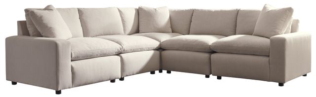 Signature Design by Ashley® Savesto 5-Piece Ivory Sectional-0