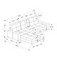 Monarch Specialties Inc. Lumos-44 Rust Sleeper Sofa Storage Lounger and Reversible Chaise-2