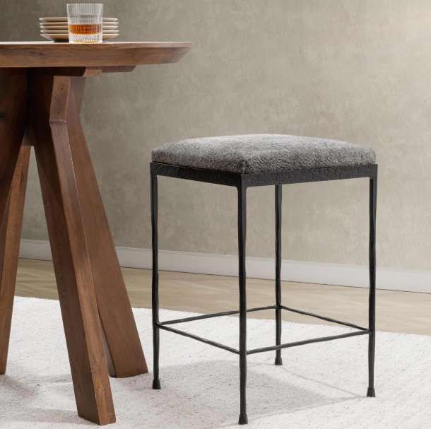 Classic Home Bose Black/Sparrow Gray Counter Stool-1