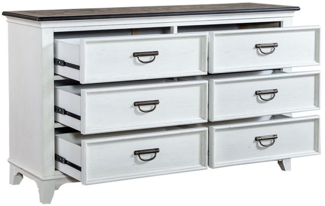 Liberty Furniture Allyson Park Charcoal/Wirebrushed White 58" Dresser-3