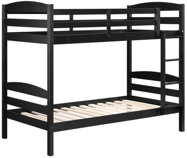Homelegance® Lani Wire Brushed Black Twin over Twin Youth Bunk Bed-2