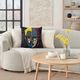 Nourison Home™ Mina Victory Natural Leather Hide Warrior 20''x20'' Throw Pillow-3