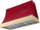 AGA Marquee 48" Piccadilly Red Wall Mounted Range Hood with Polished Brass Trim-0