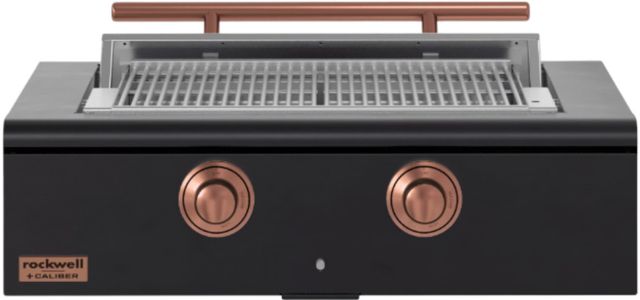 Caliber™ Rockwell 2-Burner Matte Black Built-In Liquid Propane Grill with Copper Hardware-0