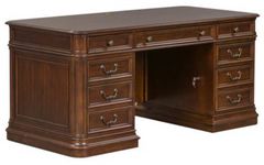 Liberty Furniture Brayton Manor Cognac Jr Executive Desk