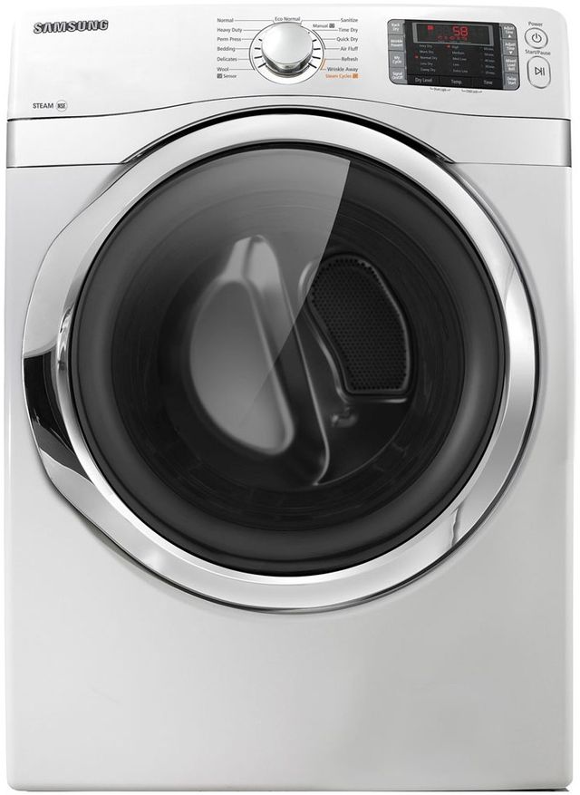Samsung 7.5 Cu. Ft. White Front Load Gas Dryer-0