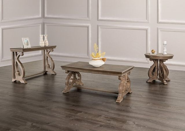 Furniture of America® Giordani Weathered Oak Sofa Table-1