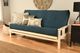 Kodiak Furniture Monterey Suede Navy/Antique White Full Futon with Mattress-1