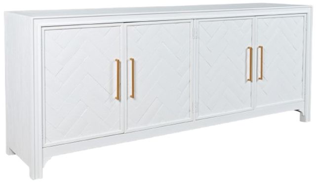 Jofran Inc. Gramercy Blanc 4-Door Accent Cabinet-0