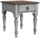 Flexsteel® Plymouth® Brown Top End Table with Distressed Graywash Base-0