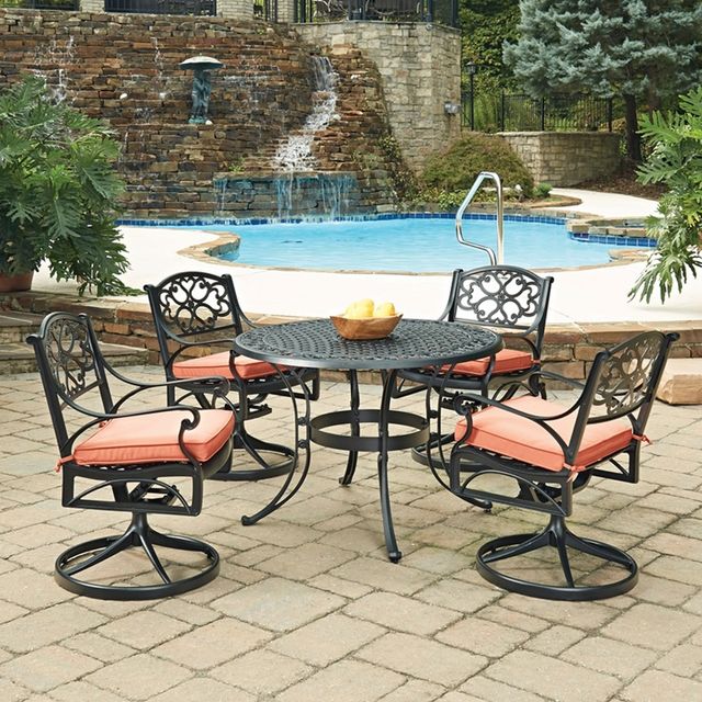 homestyles® Sanibel 5-Piece Black Outdoor Dining Set-1