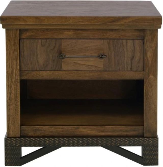 International Furniture Direct Walnut Reddish Brown Nightstand-3