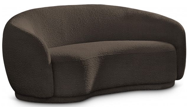 Meridian Furniture Hyde Brown Boucle Fabric Loveseat-0
