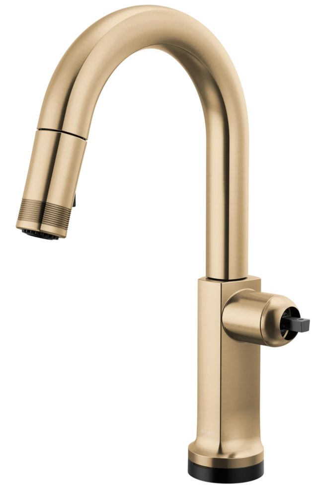 Brizo Kintsu® Lumicoat® Luxe Gold® SmartTouch® Pull-Down Prep Faucet with Arc Spout-0