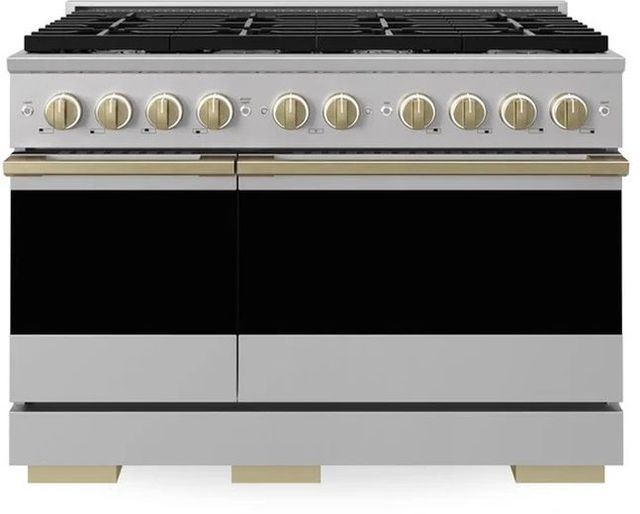 ZLINE Marino 48" Stainless Steel Pro Style Gas Range with Champagne Bronze Accents-0