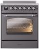Ilve® Nostalgie II Series 30" Matte Graphite Pro Style Induction Range-3