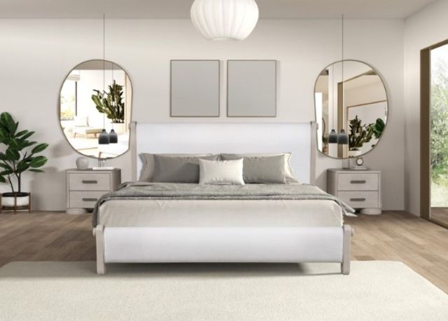 Furniture of America® Pocatello 4-Piece White Oak Queen Bedroom Set-2