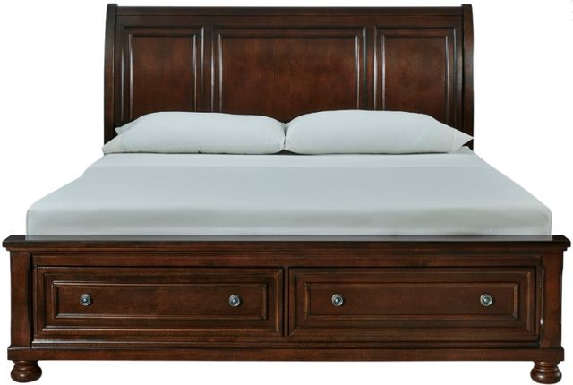 Millennium® by Ashley® Porter Rustic Brown King Sleigh Storage Bed-1