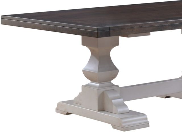 Urban Collections by Yutzy Woodworking Empire Pedestal Retreat White Oak/Shell 42”x72" Dining Table-1