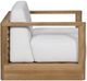 Vanguard® Furniture Customizable Horizon Fabric/Teak Outdoor Swivel Chair-2