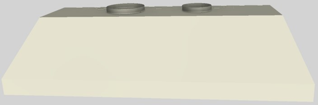 Vent-A-Hood® 54" Biscuit Wall Mounted Liner Insert-0