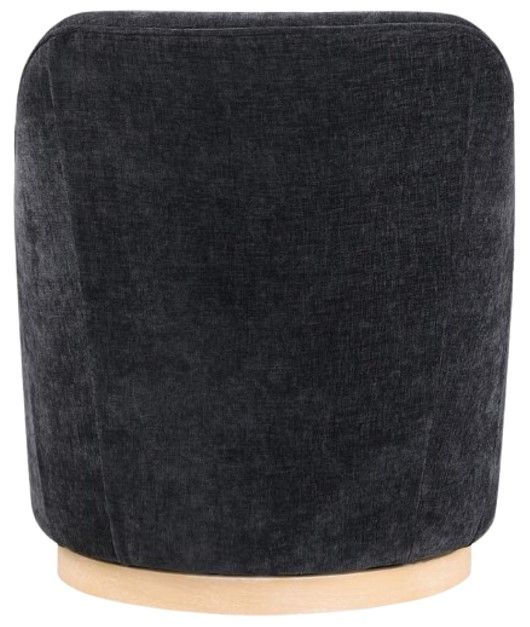Meridian Furniture Clarita Black Swivel Chenille Fabric Accent Chair-2