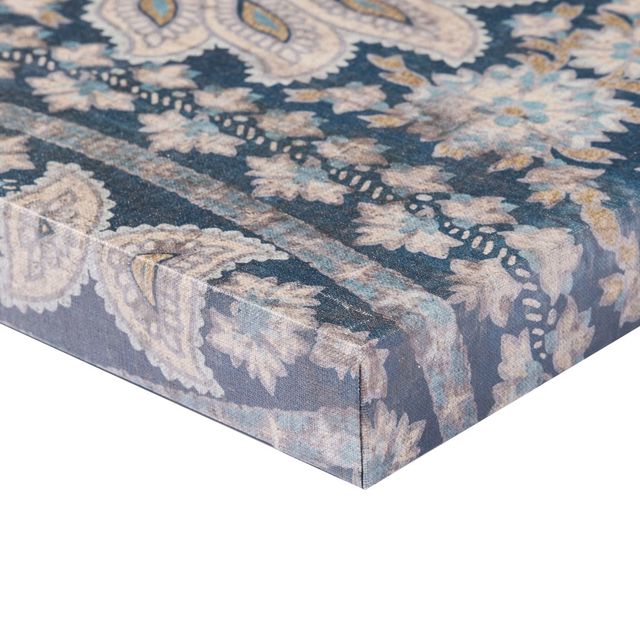 Olliix by Madison Park Weathered Damask Walls 3 Pieces Blue Printed Linen Set-3