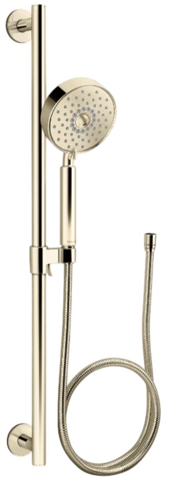 KOHLER® Purist® Vibrant French Gold 1.75 GPM 30" 4-Function Handshower Kit-0
