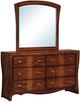 Elements International Jenny Medium Espresso Dresser and Mirror Set-0