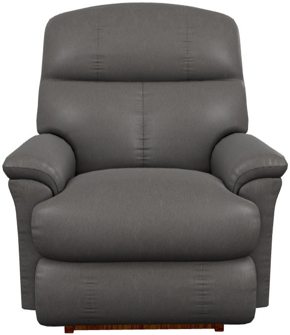 La-Z-Boy® Reed Gray Leather Power Rocking Recliner with Headrest-1