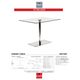 Korson Furniture Sharp Glass Top Extension Dining Table with  Polished Stainless Steel  Legs-1