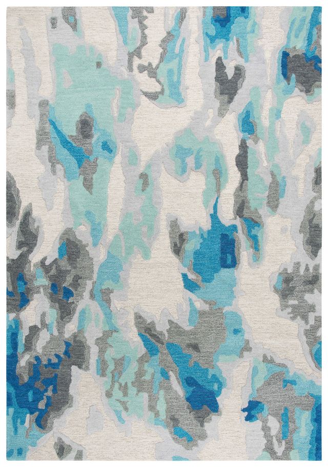Rizzy Home Connie Post Beige/Blue 5' x 8' Rug-0