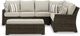 Signature Design by Ashley® Brook Ranch Set of 3 Brown Outdoor Sofa Sectional/Bench with Cushion-3
